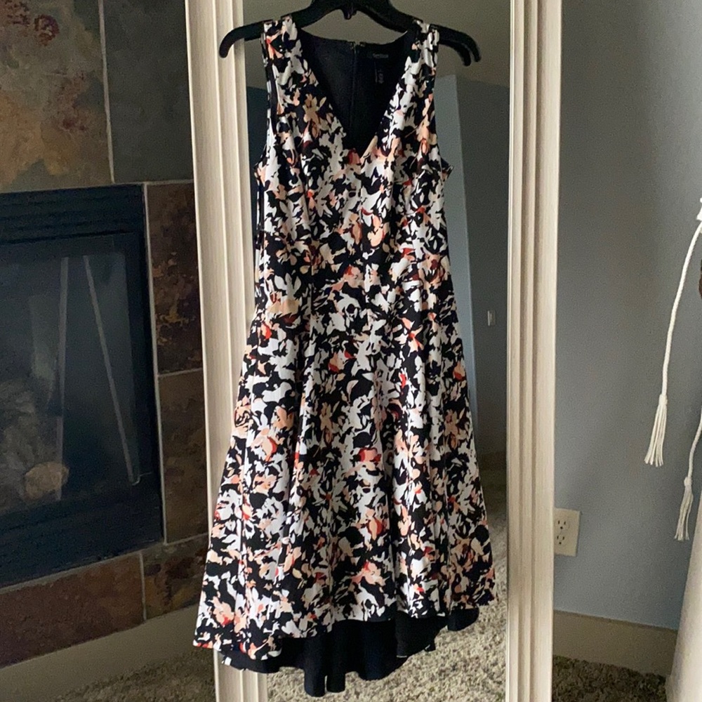 Flowered high-low White House Black Market dress (with pockets)!!